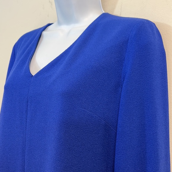 Just Taylor V-Neck Long Gathered Sleeve Dress  Size 4 - Picture 3 of 9